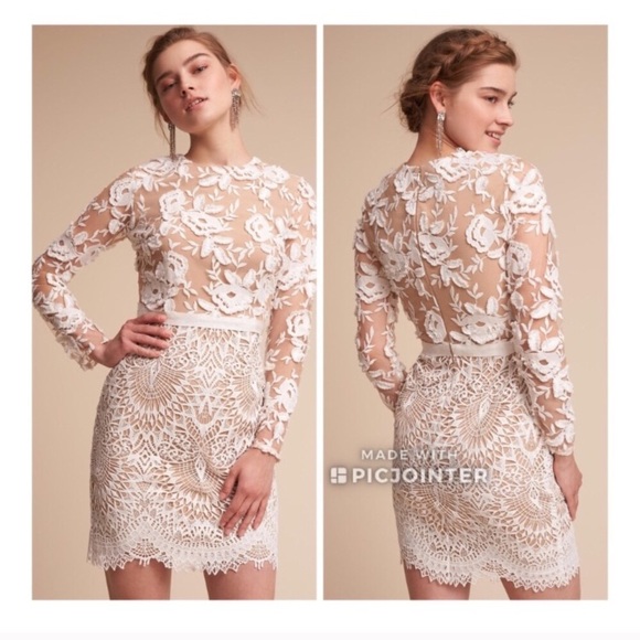 ml monique lhuillier porcia lace dress